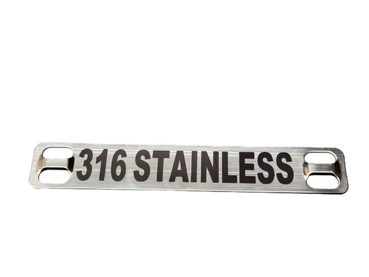4" x 3/4" 316 Stainless Steel Tag